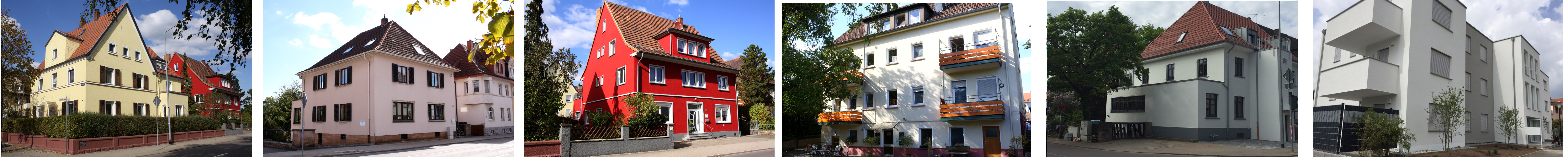 Hier zu sehen sind 6 kleinere Bilder unserer Häuser