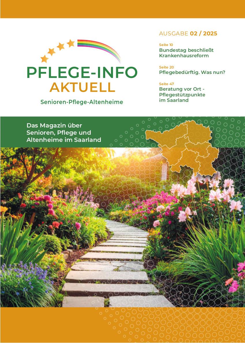 Hier zu sehen ist das Magazin Pflege-Info Aktuell 2-2025.